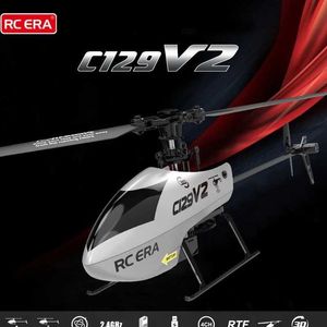Avión eléctrico/RC Nuevo modelo C129 V2 Helicóptero de una sola hélice sin alerón 360 Truco Control remoto Avión Niño Juguete Niño Regalo de cumpleaños