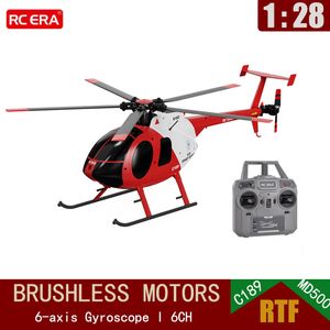 Avion RC électrique Rc Era 1 28 C189 Oiseau Hélicoptère Tusk Md500 Modèle de simulation sans balais double 6 axes Gyro Toys l230818