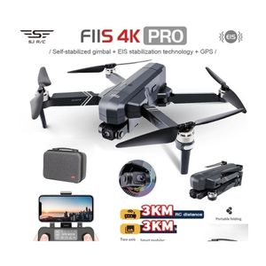 Avión eléctrico/Rc Sjrc F11S 4K Pro 5G Wifi 3Km Fpv Gps con cámara Hd 2Axis Gimbal sin escobillas plegable Rc Drone Quadcopter Rtf Vs Dhwy8