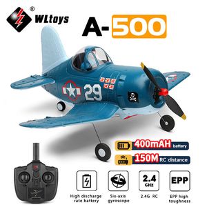 Avión eléctrico RC WLtoys A250 A500 2.4G RC Plane 4 canales Control remoto Modelo de vuelo Planeador Avión Motor sin escobillas EPP Juguetes de espuma para niños 230616