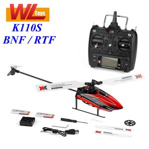 Avion RC électrique WLtoys K110s Hélicoptère BNF RTF 2.4Ghz Brushless 6CH 3D 6G Gyroscope Flybarless Altitude Hold RC Helicotper Pour Ami Cadeau Jouets 230615