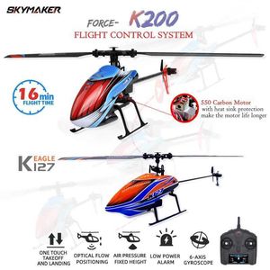 Aircraft électrique / RC Wltoys RC Helicopters K200 K127 2,4 GHz 4CH 6-AIXS Gyroscope Fixe à hauteur unique Proprillor Gyro Mini RC Toys for Kids Gift T240422