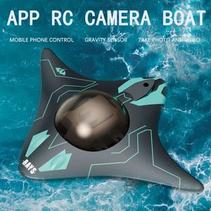 Elektrische RC-Tiere APP WIFI Echtzeitübertragung RC-U-Boote mit Kamera Sechs-Wege-Unterwasser-HD-Kamera Fernbedienung Boote Outdoor-Kinderspielzeug 231218