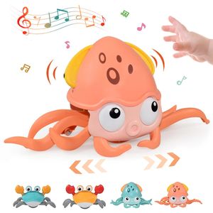 Electric RC Animals Kids Induction Escape Octopus Crab Crawling Toy Baby Electronic Pets Musical Toys Educational Christmas Gift Toddler Moving 231124