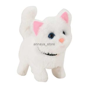 Animales eléctricos/RC, gatos electrónicos de peluche, movimiento, maullido, caminar, mascota interactiva, gatito de peluche L23116