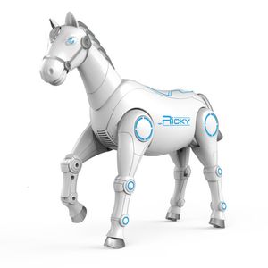 Électrique RC Animaux RC Smart Robot Cheval Télécommande Interactive Animal Intelligent Dialogue Chanter Danse Son Pet Électronique Musique Jouets 230731