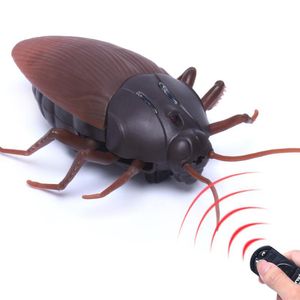 RC animales eléctricos RC Top Control remoto infrarrojo simulado cucaracha falsa juguete para niños regalo de vacaciones 230601