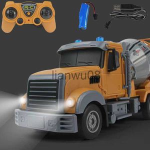 Animaux électriques / RC Camion RC avec télécommande LED Simulation Garbag Truck Off Road Mixer Truck Électronique RC Engineering Car Toy Boy Cadeau x0828