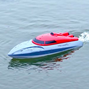 Barcos eléctricos/RC 20 km/h, lancha rápida RC resistente al agua, batería de 3,7 V, 2,4G, barco de carreras eléctrico de alta velocidad, juguetes de Control remoto para niños 230214