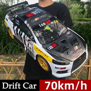 Voiture RC électrique 1 10 4wd 70km h Rc Drift Drift Wheels Anti collision Off road Racing Off Road 44 Jouets Grande Vitesse 230801