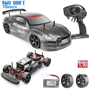 Coche eléctrico RC 1 10 4WD Vehículo de alta velocidad a prueba de golpes 70 km Competición de derrape Carreras Cross country Boy Juguete de control remoto para niños 230721