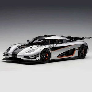 Electric/RC Car 1 24 Koenigsegg ONE 1 Alloy Sports Car Model Diecasts Metal Racing Car Model High Simulation Sound and Light Childrens Toys GiftL231223