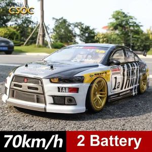 Voiture électrique / RC CSOC RC Racing Drift Car 70 km / h 1/10 Remote Contrôle un bouton Accélération Batterie Double grande route hors route 4 roues motrices TOYL2404