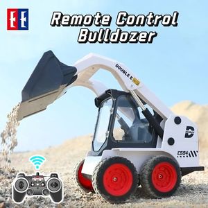 Coche eléctrico/RC Doble E 1 14 RC Camión Juguetes para niños Excavadora con control remoto Minicargador con cargador ligero Modelo E594 Regalo eléctrico para niños 231108