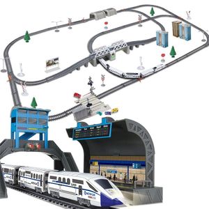 Elektrische RC Auto Elektrische Trein Hoge Snelheid Modelspoor Spoor Harmony Rail Speelgoed Monteer DIY Set Kinderen Kerstcadeau voor Jongen 230616