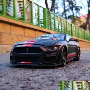 Coche eléctrico / RC Maisto 1/18 Ford Mustang Shelby Gt500 Modelo fundido a presión Racing Simation Alloy Mobile B543 T221214 Drop Delivery Dhtos