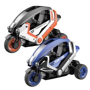 Electric RC Car RC Motorcycle 1 8 Scale 2 4GHz 3 Wheels Off Road Vehicle ATV con faros LED Control remoto Drift Toys para niños Regalo 221122