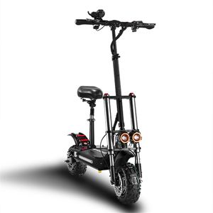 Scooters électriques pour adultes avec siège, suspension hydraulique à double moteur, tout-terrain, 5600W, rasoir contrasté
