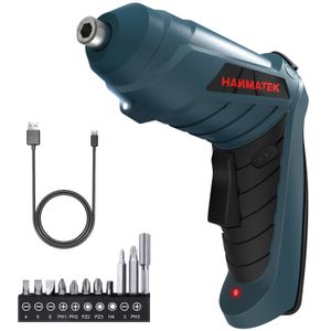 Electric Screwdriver HANMATEK Rechargable Cordless Screwdriver Kits with straight and pistol style Powerful Electric Screwdriver Small Screw Guns 230404