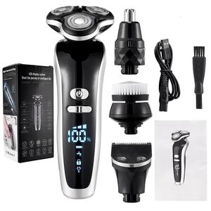 Rasoir électrique 4d pour hommes Hair Electric Clipper USB RECHARGAGE STRACEAURE CHEUR COURTER COURTER POUR MEN Razor adulte 240409