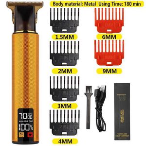 Rasoirs électriques 2023 vente USB tondeuse à cheveux tondeuse tout en un tête de lumière dorée rechargeable huile sculpture marque rasoir 230906