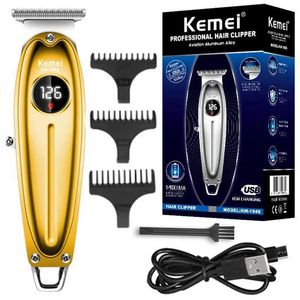 Shavers électriques Kemei 1948 Professionnel All Metal Hair Trimmer pour hommes Electric Beard Hair Clipper Machine de coupe de cheveux rechargeable Lithium Battery T240507