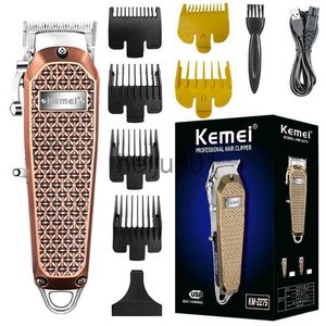 Rasoirs électriques Kemei Full Metal Barber Professionnel Tondeuse à cheveux électrique rechargeable 2000mAh batterie au lithium 10W écran LCD x0918