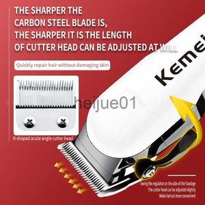 Rasoirs électriques Kemei Tondeuse à cheveux professionnelle Tondeuse à barbe réglable pour hommes Machine de coupe de cheveux électrique rechargeable Lithium x0918
