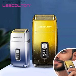 Afeitadoras eléctricas Afeitadora eléctrica recargable para hombres 3 cuchillas Cuchillo de metal resistente al agua Recortador de barba Envío gratis Dropshipping Razor Head Shaver Q240119