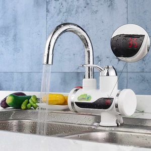 Chauffe-eau électrique LED affichage numérique robinet de cuisine sans réservoir chauffage instantané mitigeur de cuisine AU Plug ménage 220V 3000W T200424
