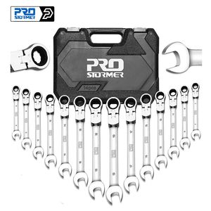 Electric Wrench PROSTORMER 14pcs Keys Set Multitool Ratchet Spanners Hand Tool Universal Car Repair s 230412