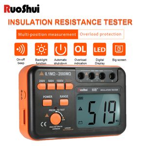 Electrical Instruments 1KV Digital Insulation Tester Full Button Easy Operation Ohm Meter Ruoshui VC60B
