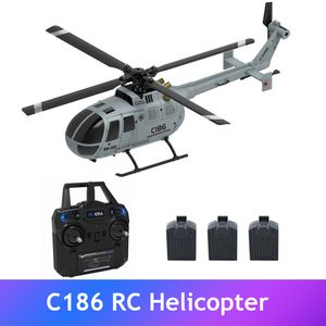 ElectricRC Aircraft C186 2.4G Hélicoptère 4 hélices gyroscope électronique 6 axes pour la stabilisation de la hauteur de la pression atmosphérique par rapport au drone C127 221024