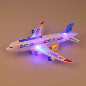 ElectricRC Avion DIY Assemblée Airbus Pilote Automatique Flash Son Musique Éclairage Jouets Électrique Avion Jouet pour Enfants Enfants 230325