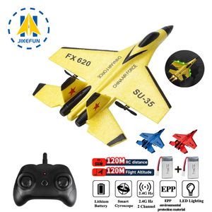 Aircraft électricrc RC Aircraft Aircraft SU35 Plane 2.4g Radio Control Glider Remote Control Fighter Plan Glider Airplan Mol Foam Boys Toys for Children 230417