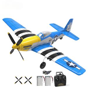 ElectricRC Aircraft RC Plane 2.4G Radio Controlled Model P51D Mustang RTF Airplane outdoor toy One-key Aerobatic RC Glider Aircraft Toys Gifts 230626