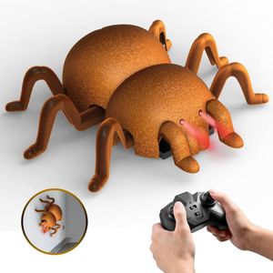 ElectricRC Animaux 24GHz RC Animal Prank Blagues Infrarouge Tricky Spider Jouets Électriques Télécommande Stunt 360 Rotation Halloween Fournitures 230605