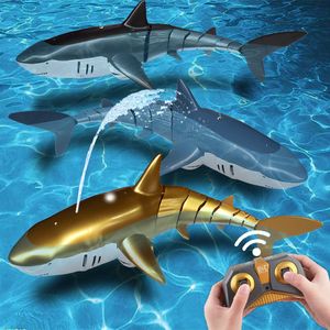 Electricrc Animals Remote Control Sharks Toy for Boys Kids Girls RC Fish Robot Pool Page Play Play Sand Bath Toys 4 5 6 7 8 9 ANS 230421