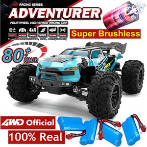 ElectricRC Voiture 4WD RC 4x4 Hors Route Drift Racing 50 ou 80KMh Super Brushless Haute Vitesse R Étanche Camion Télécommande Jouet Enfants 230630