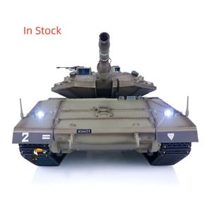 ElectricRC Car Heng Long RC Tank 116 IDF Merkava Main Battle Military 39581 Télécommande Toucan Véhicule Modèle Extérieur Jouet Cadeau pour Garçon 230724