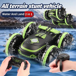 ElectricRC Voiture RC Voiture Jouets 4Wd Véhicule Amphibie Bateau Télécommande Voiture RC Geste Contrôlé Stunt Drift Voiture Jouet Pour Enfants Adultes Enfants 230613