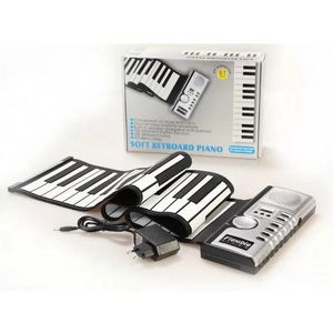 Composants électroniques Piano 61 touches Synthétiseur flexible Hand Roll up Roll-Up Clavier souple USB portable Piano MIDI Haut-parleur intégré