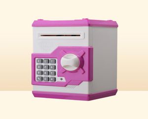 Piggy Bank Bank Safe Box Cajas de dinero para niños Monedas digitales Depósito de ahorro de efectivo Mini Máquina de cajero automático Decoración del hogar LJ9985739