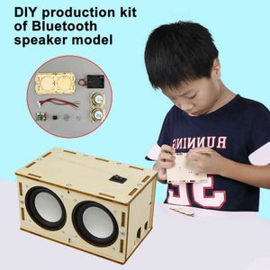 Amplificador de sonido electrónico DIY caja de altavoz Bluetooth Kit ABS alimentado por batería niños adultos hecho a mano portátil no tóxico seguro H1111