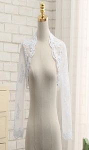 Élégant veste boléro châle enveloppe transpliquée blanche veste de mariage veste boléro pour robes de soirée manches longues mariage 8136146