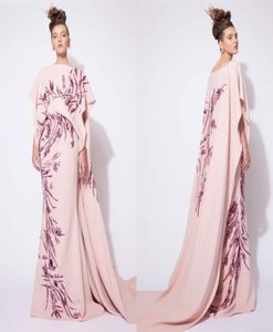 Vestidos de noche elegantes de la flor de flores de la flores de gasa rosada Azzi de larga duración y OSTA 2016 Vestido de graduación en el Medio Oriente Sty34440075