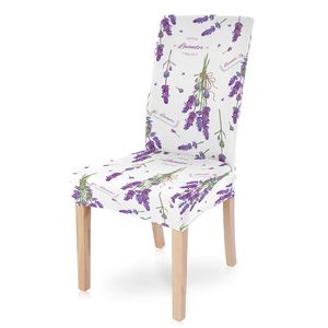 Couverture de chaise élastique élégante pourpre lavande pour le décor de banquet de bureau Lavable Stretch Dining Seat Covers Universel Tailles