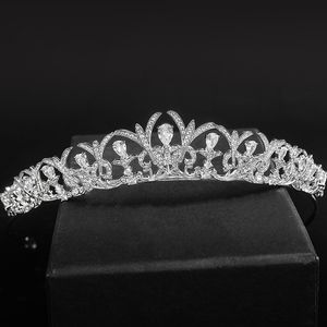 Coiffure de mariage élégante pour femmes diadèmes et couronnes de fleurs en cristal accessoires de cheveux couronne d'anniversaire gâteau Topper bijoux
