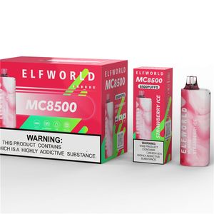 Elfworld MC 8500 Puffs 15 saveurs 600mAh 0% 2% 5% 16 ml Taille portable e-liquide exceptionnel conception plus grande capacité à chaud