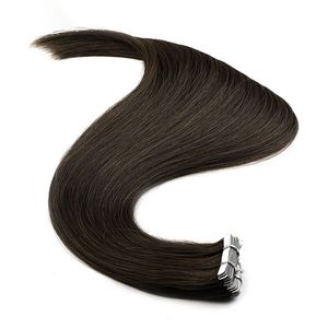 Elibess Hair Factory, venta al por mayor, extensiones de cabello con cinta Remy europea rusa, doble espesor dibujado